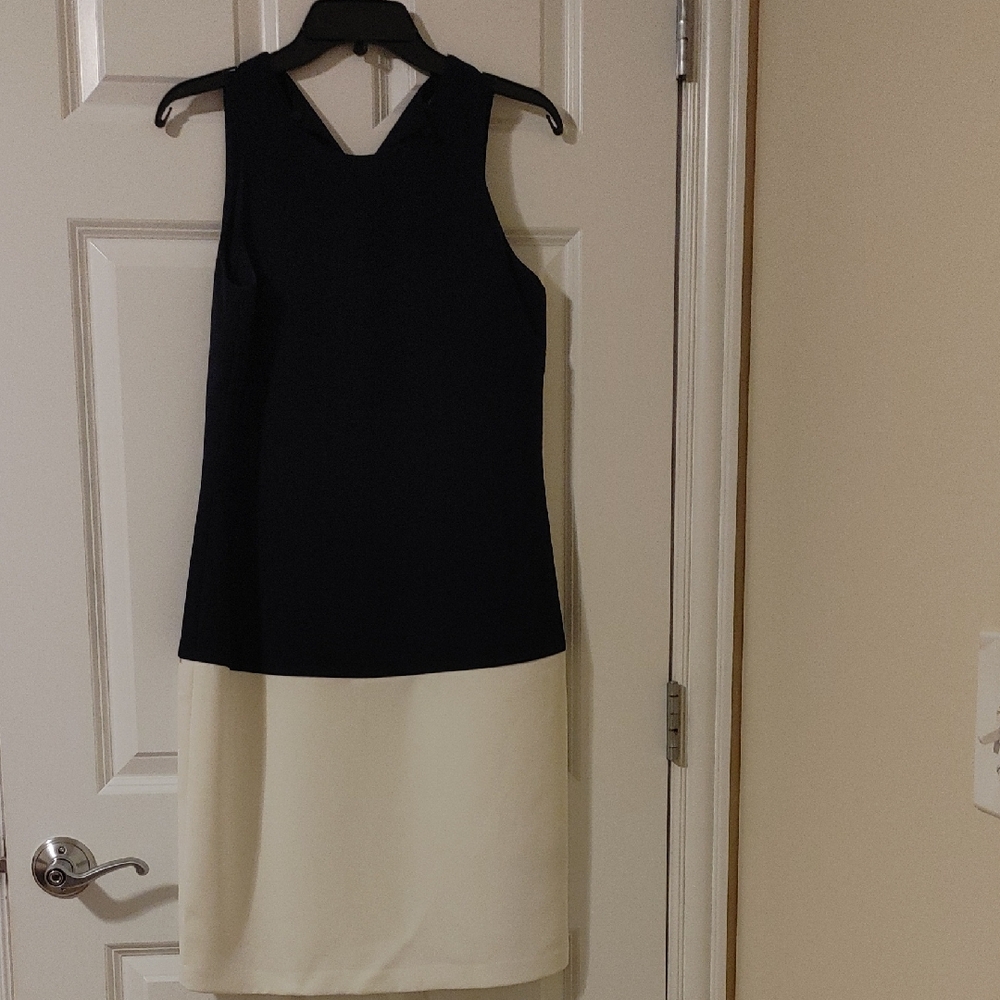 Ralph Lauren Black and Cream Midi Dress